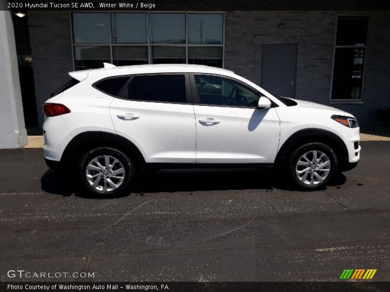 Winter White / Beige 2020 Hyundai Tucson SE AWD