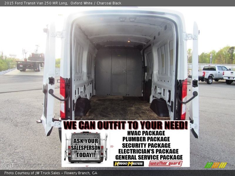 Oxford White / Charcoal Black 2015 Ford Transit Van 250 MR Long