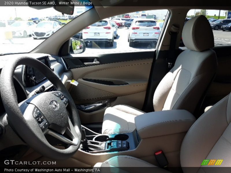 Winter White / Beige 2020 Hyundai Tucson SE AWD