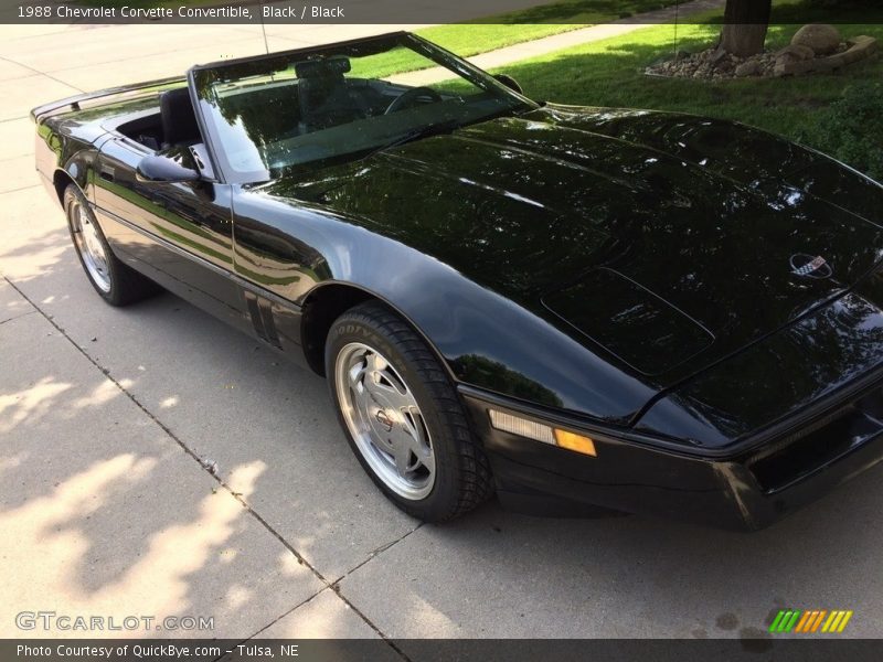 Black / Black 1988 Chevrolet Corvette Convertible