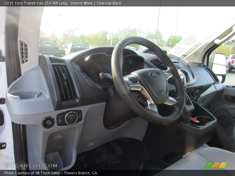 Oxford White / Charcoal Black 2015 Ford Transit Van 250 MR Long