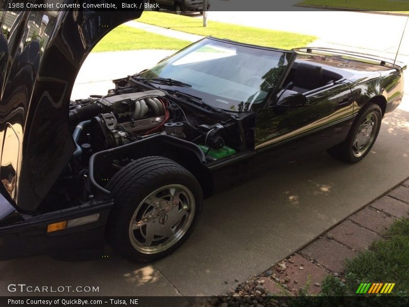 Black / Black 1988 Chevrolet Corvette Convertible