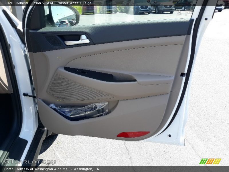 Winter White / Beige 2020 Hyundai Tucson SE AWD