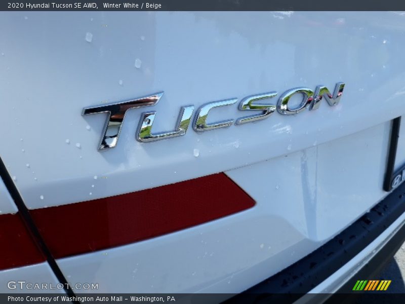 Winter White / Beige 2020 Hyundai Tucson SE AWD