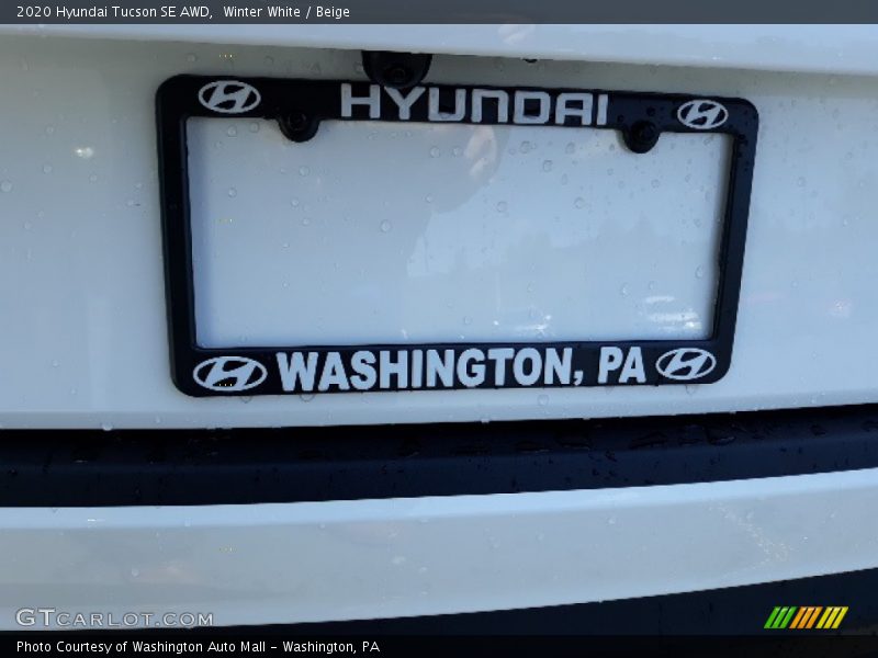 Winter White / Beige 2020 Hyundai Tucson SE AWD