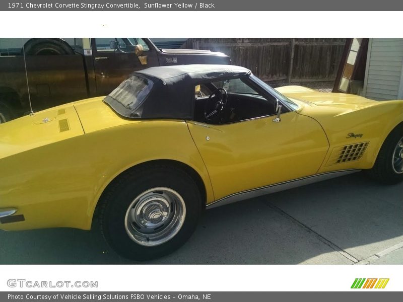 Sunflower Yellow / Black 1971 Chevrolet Corvette Stingray Convertible