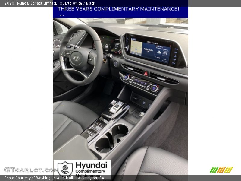 Quartz White / Black 2020 Hyundai Sonata Limited