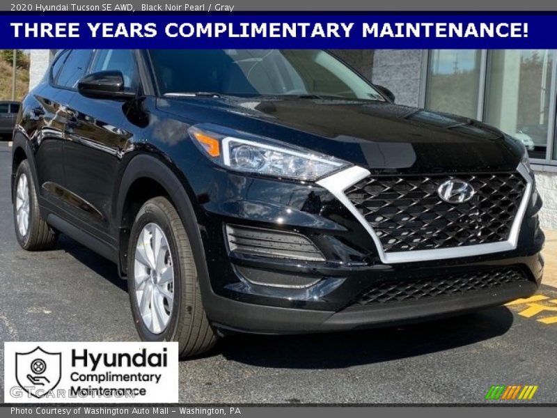 Black Noir Pearl / Gray 2020 Hyundai Tucson SE AWD