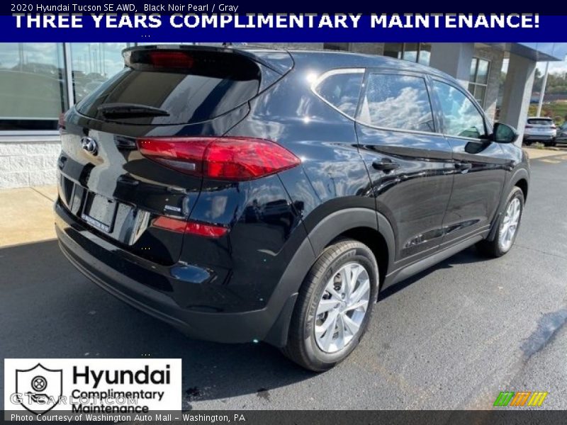 Black Noir Pearl / Gray 2020 Hyundai Tucson SE AWD