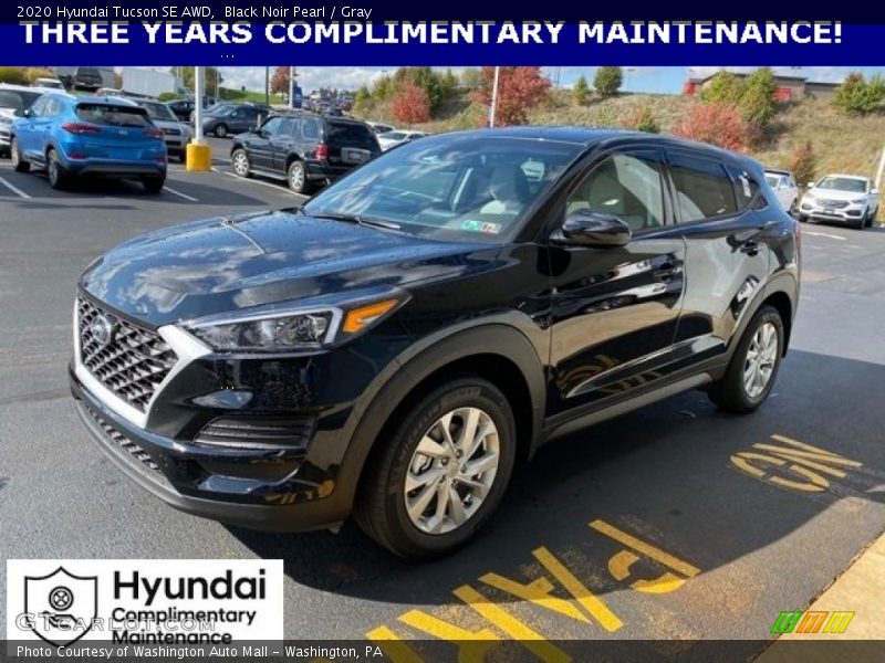 Black Noir Pearl / Gray 2020 Hyundai Tucson SE AWD