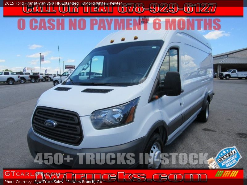 Oxford White / Pewter 2015 Ford Transit Van 350 HR Extended