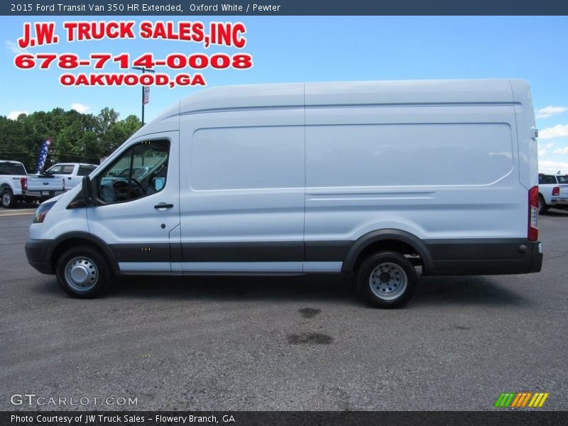 Oxford White / Pewter 2015 Ford Transit Van 350 HR Extended