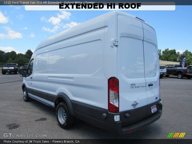 Oxford White / Pewter 2015 Ford Transit Van 350 HR Extended