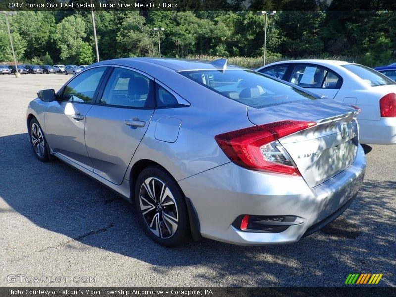 Lunar Silver Metallic / Black 2017 Honda Civic EX-L Sedan