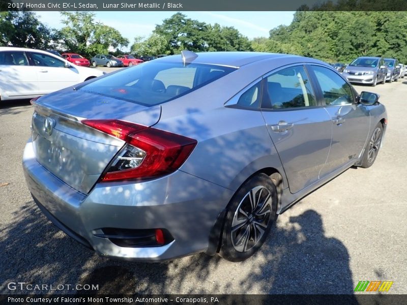 Lunar Silver Metallic / Black 2017 Honda Civic EX-L Sedan