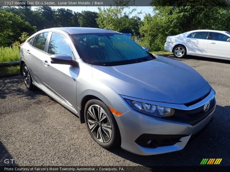 Lunar Silver Metallic / Black 2017 Honda Civic EX-L Sedan