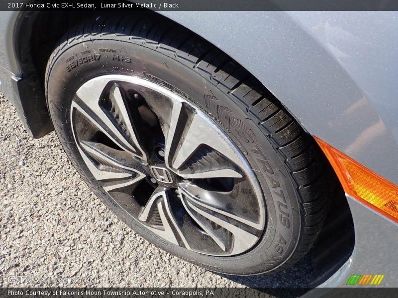 Lunar Silver Metallic / Black 2017 Honda Civic EX-L Sedan