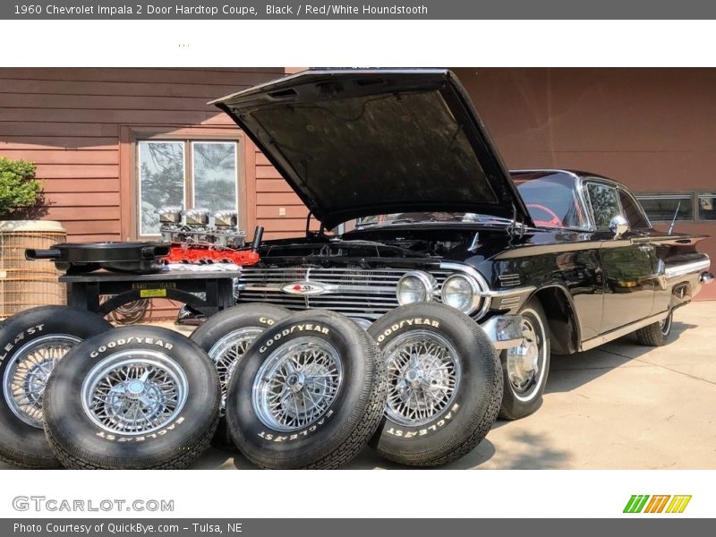 Black / Red/White Houndstooth 1960 Chevrolet Impala 2 Door Hardtop Coupe