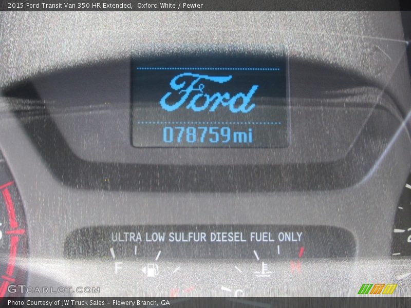 Oxford White / Pewter 2015 Ford Transit Van 350 HR Extended