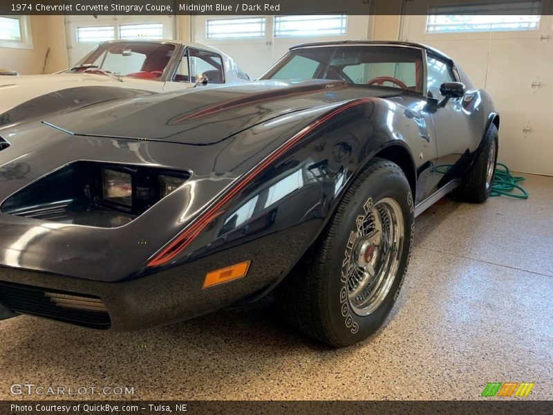 Midnight Blue / Dark Red 1974 Chevrolet Corvette Stingray Coupe