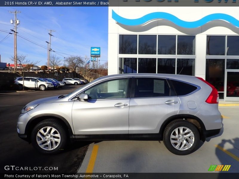 Alabaster Silver Metallic / Black 2016 Honda CR-V EX AWD
