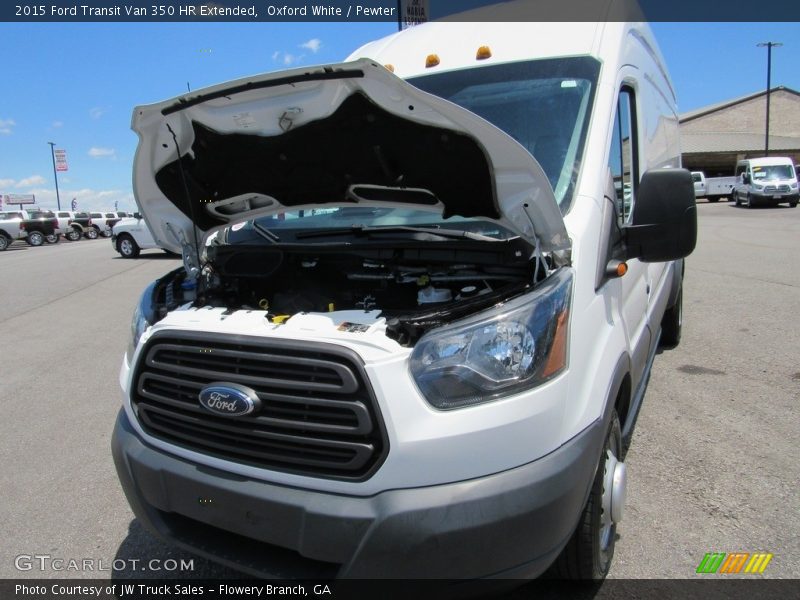 Oxford White / Pewter 2015 Ford Transit Van 350 HR Extended