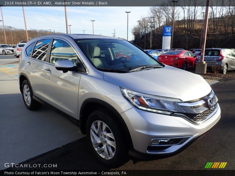 Alabaster Silver Metallic / Black 2016 Honda CR-V EX AWD