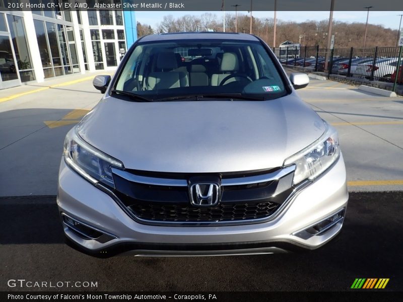 Alabaster Silver Metallic / Black 2016 Honda CR-V EX AWD