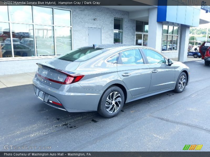 Hampton Gray / Dark Gray 2020 Hyundai Sonata Blue Hybrid