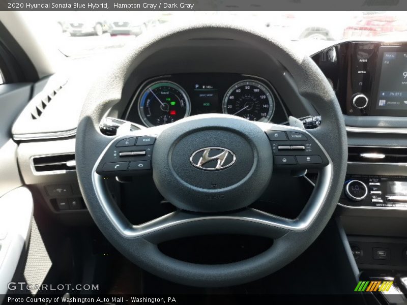 Hampton Gray / Dark Gray 2020 Hyundai Sonata Blue Hybrid