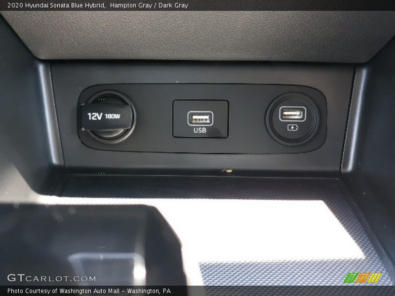 Hampton Gray / Dark Gray 2020 Hyundai Sonata Blue Hybrid