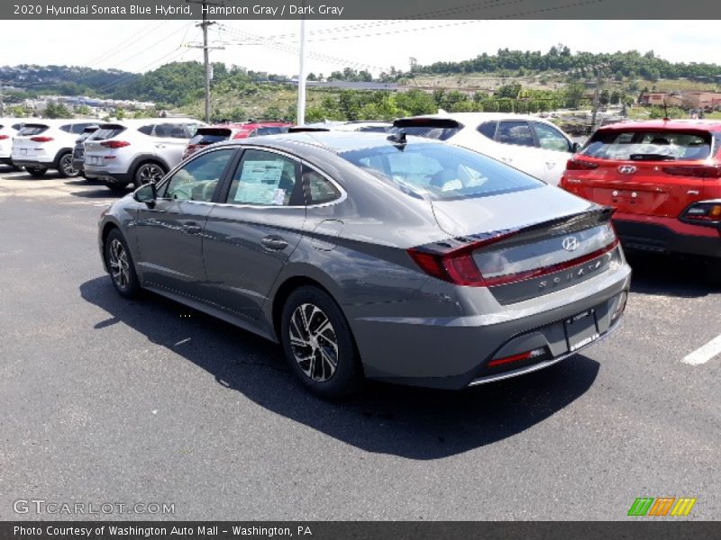 Hampton Gray / Dark Gray 2020 Hyundai Sonata Blue Hybrid