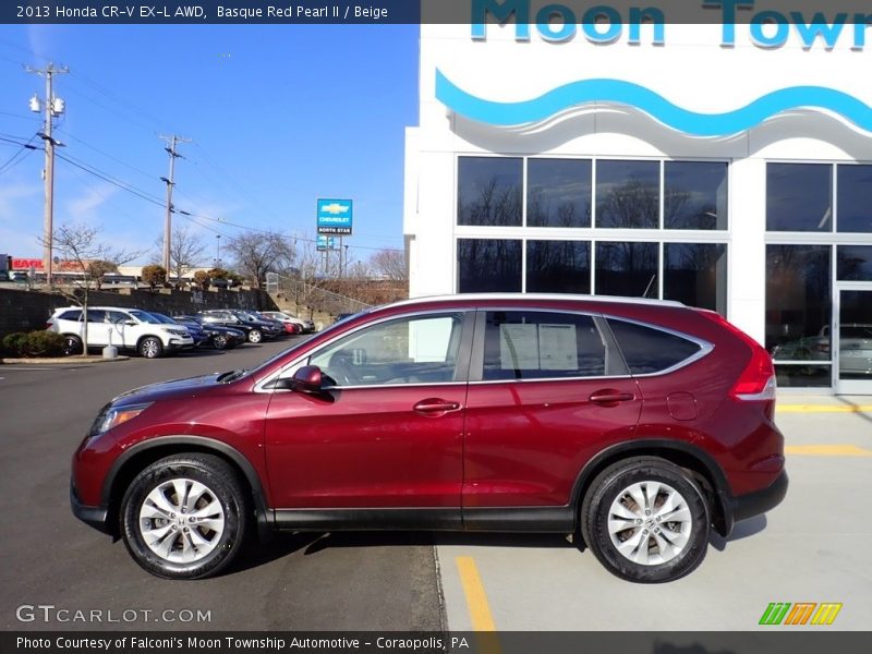 Basque Red Pearl II / Beige 2013 Honda CR-V EX-L AWD