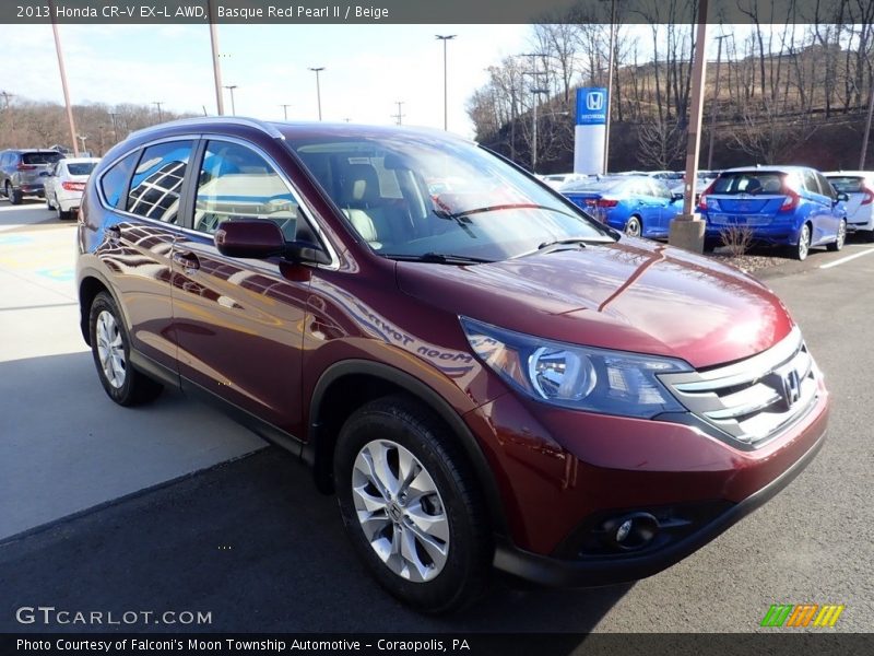 Basque Red Pearl II / Beige 2013 Honda CR-V EX-L AWD