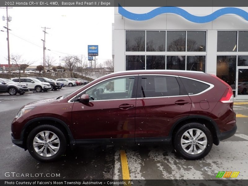 Basque Red Pearl II / Beige 2012 Honda CR-V EX-L 4WD