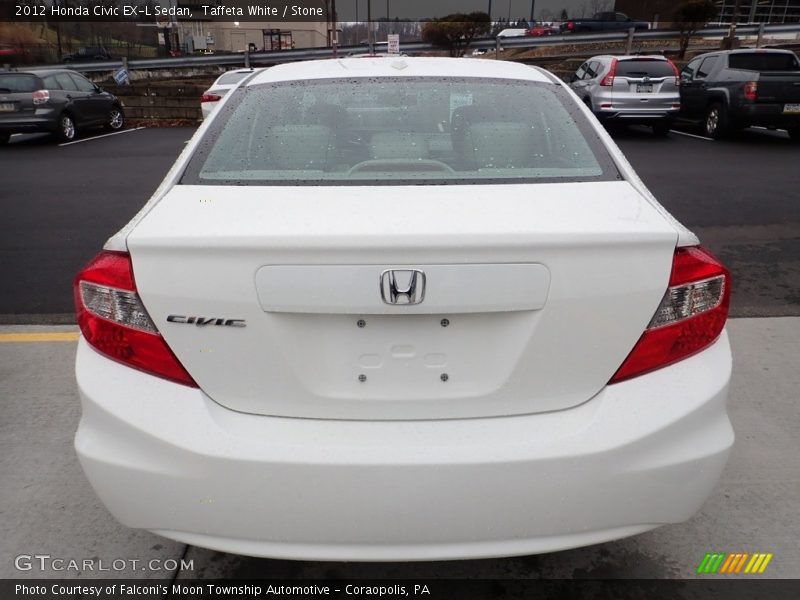 Taffeta White / Stone 2012 Honda Civic EX-L Sedan