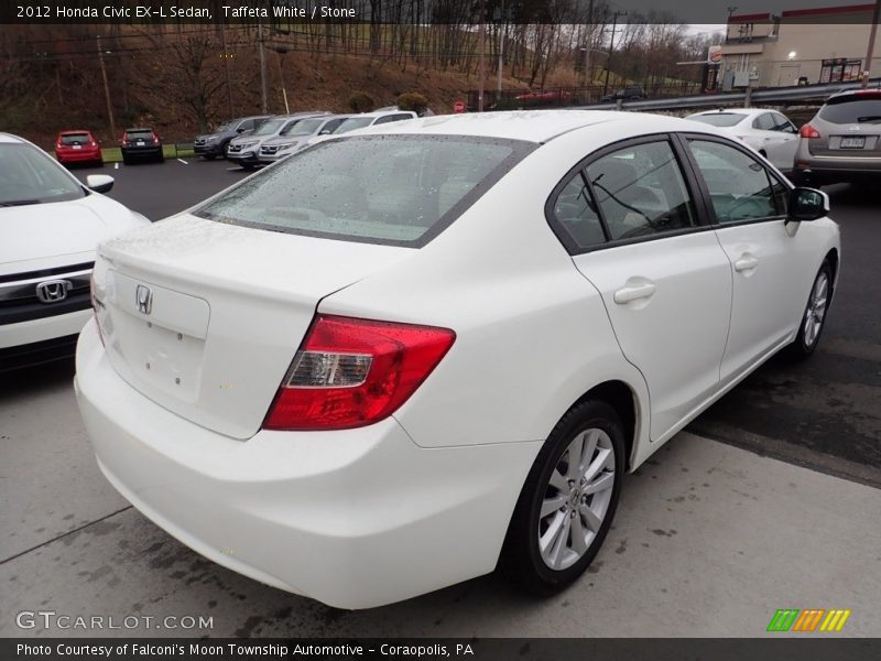 Taffeta White / Stone 2012 Honda Civic EX-L Sedan