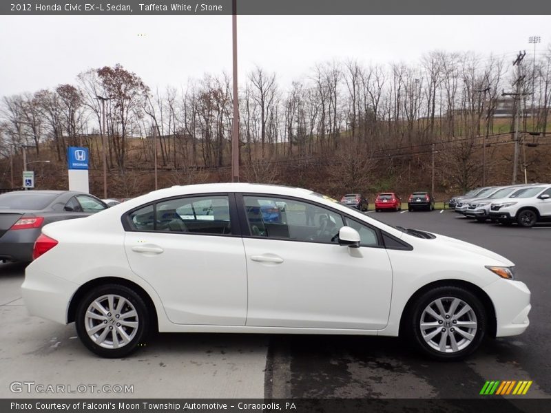 Taffeta White / Stone 2012 Honda Civic EX-L Sedan