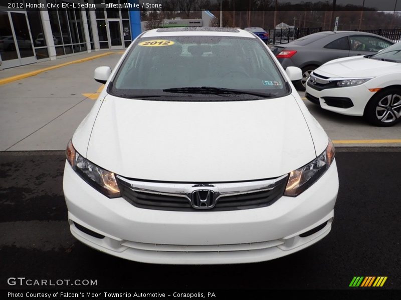 Taffeta White / Stone 2012 Honda Civic EX-L Sedan