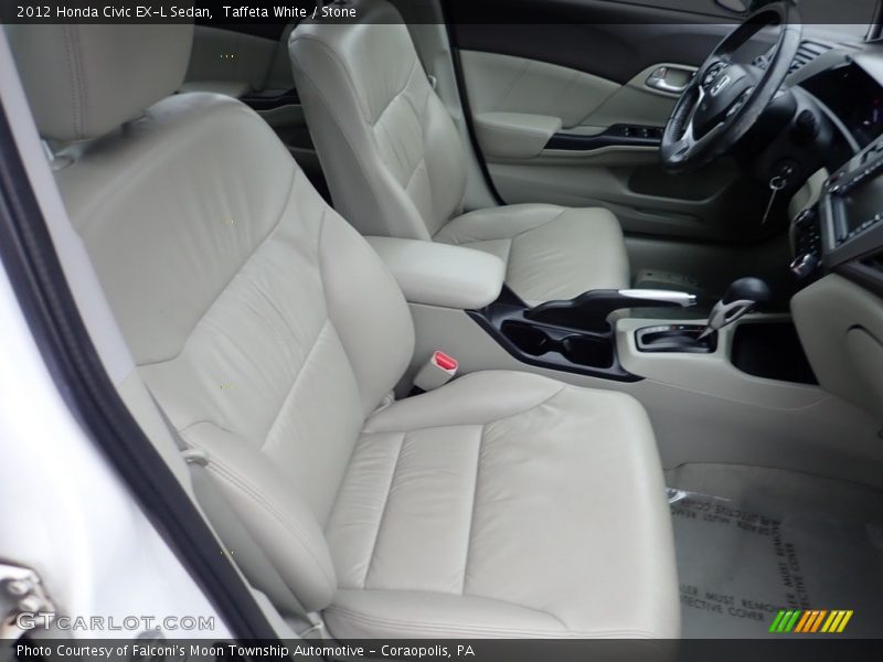 Taffeta White / Stone 2012 Honda Civic EX-L Sedan