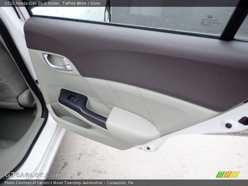 Taffeta White / Stone 2012 Honda Civic EX-L Sedan