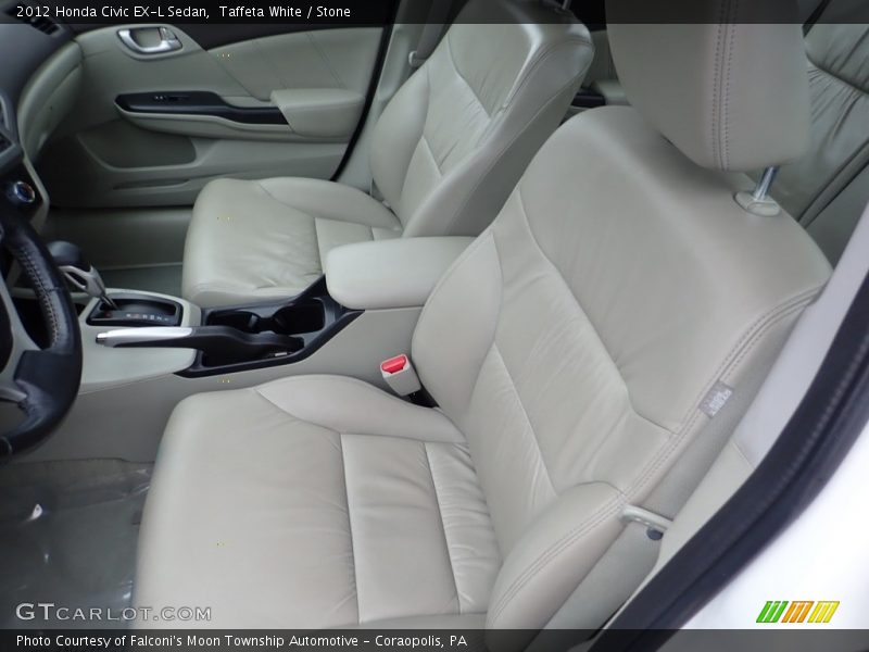 Taffeta White / Stone 2012 Honda Civic EX-L Sedan