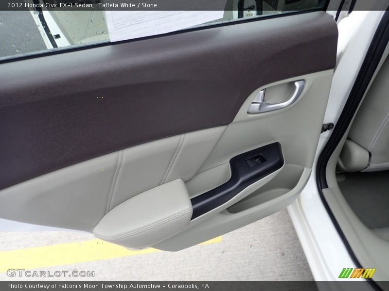 Taffeta White / Stone 2012 Honda Civic EX-L Sedan
