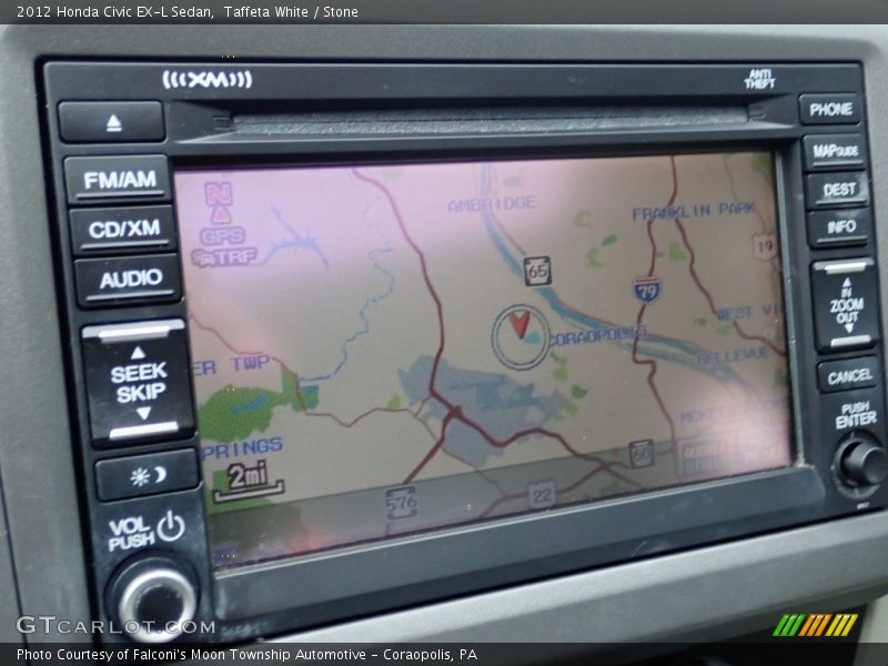 Taffeta White / Stone 2012 Honda Civic EX-L Sedan