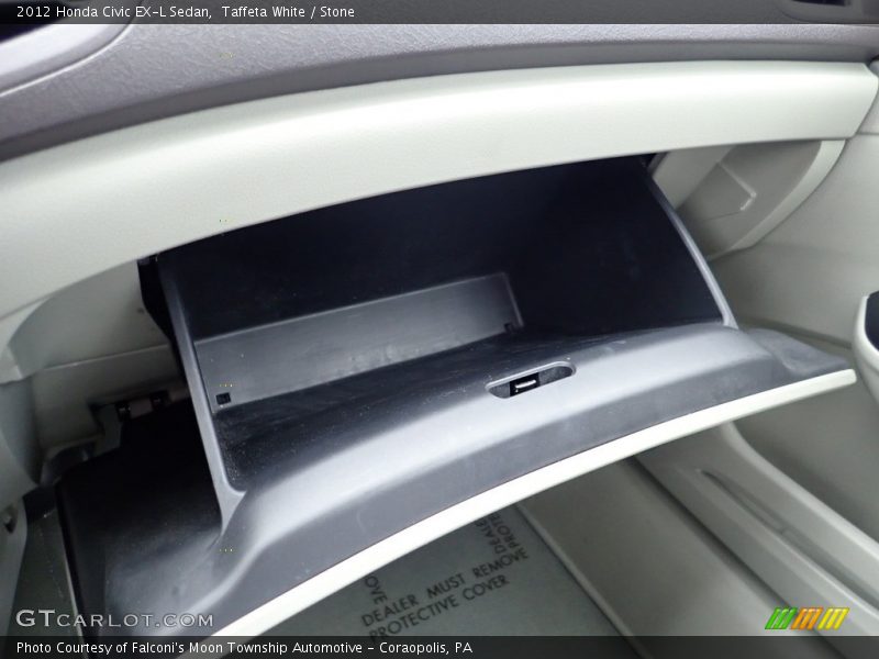 Taffeta White / Stone 2012 Honda Civic EX-L Sedan