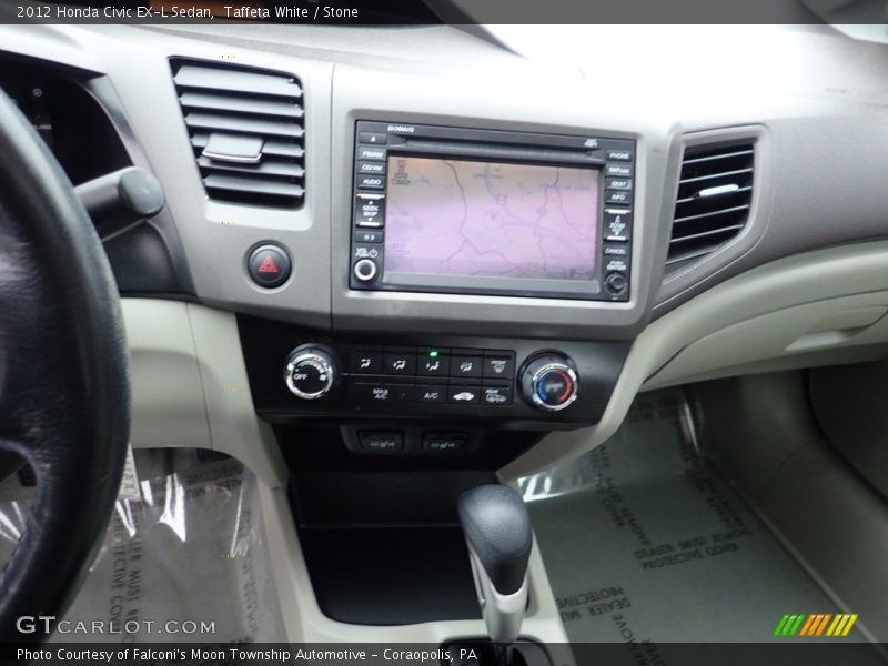 Taffeta White / Stone 2012 Honda Civic EX-L Sedan