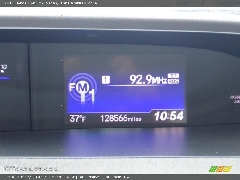 Taffeta White / Stone 2012 Honda Civic EX-L Sedan