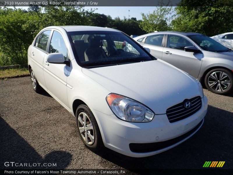Nordic White / Gray 2010 Hyundai Accent GLS 4 Door