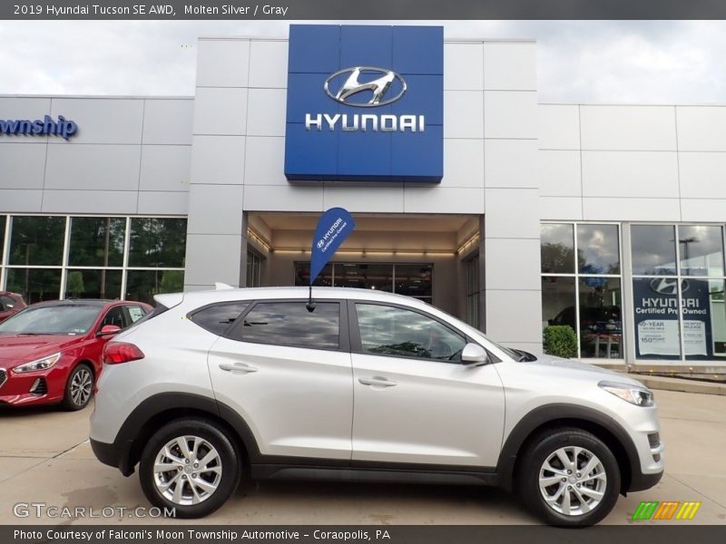 Molten Silver / Gray 2019 Hyundai Tucson SE AWD