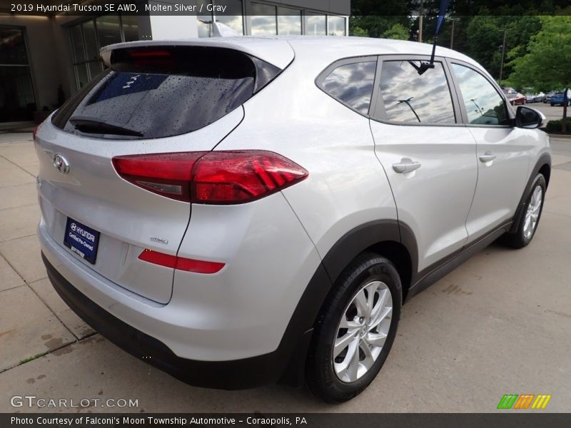 Molten Silver / Gray 2019 Hyundai Tucson SE AWD